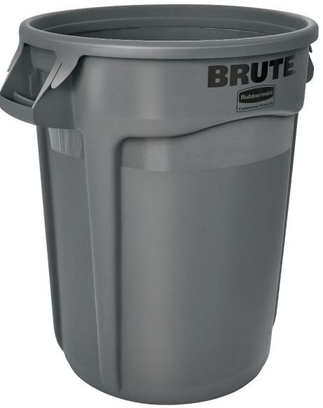 Brute Container without Lid, Gray, 32 gal - Rubbermaid