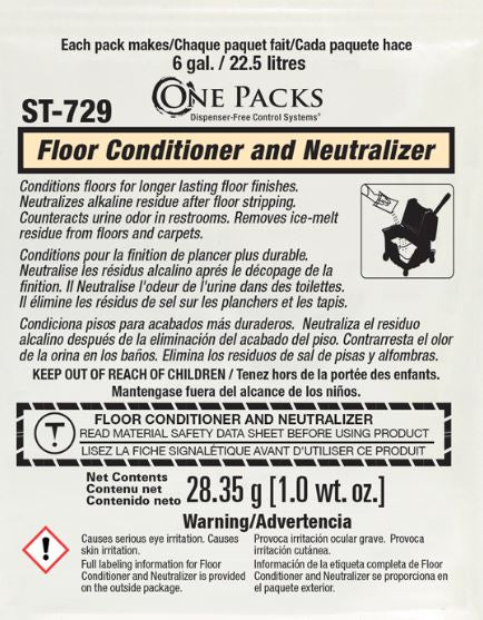 Floor Conditioner & Neutralizer, 1 oz packs, 72 packs per case