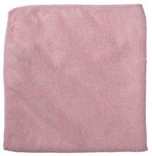 Microfiber Cloths, Light Duty, 16"x16", Red - 24 per pack - Rubbermaid