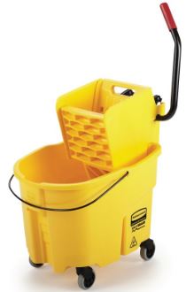 WaveBrake Side Press Bucket & Wringer, 35 Quart, Yellow - Rubbermaid